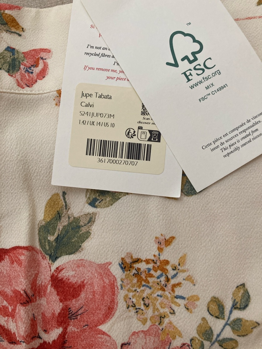 NWT Sezane Tabata Calvi Print 10 - Picture 4 of 10